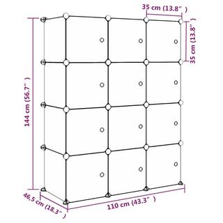 VidaXL Armoire de rangement polypropylène  