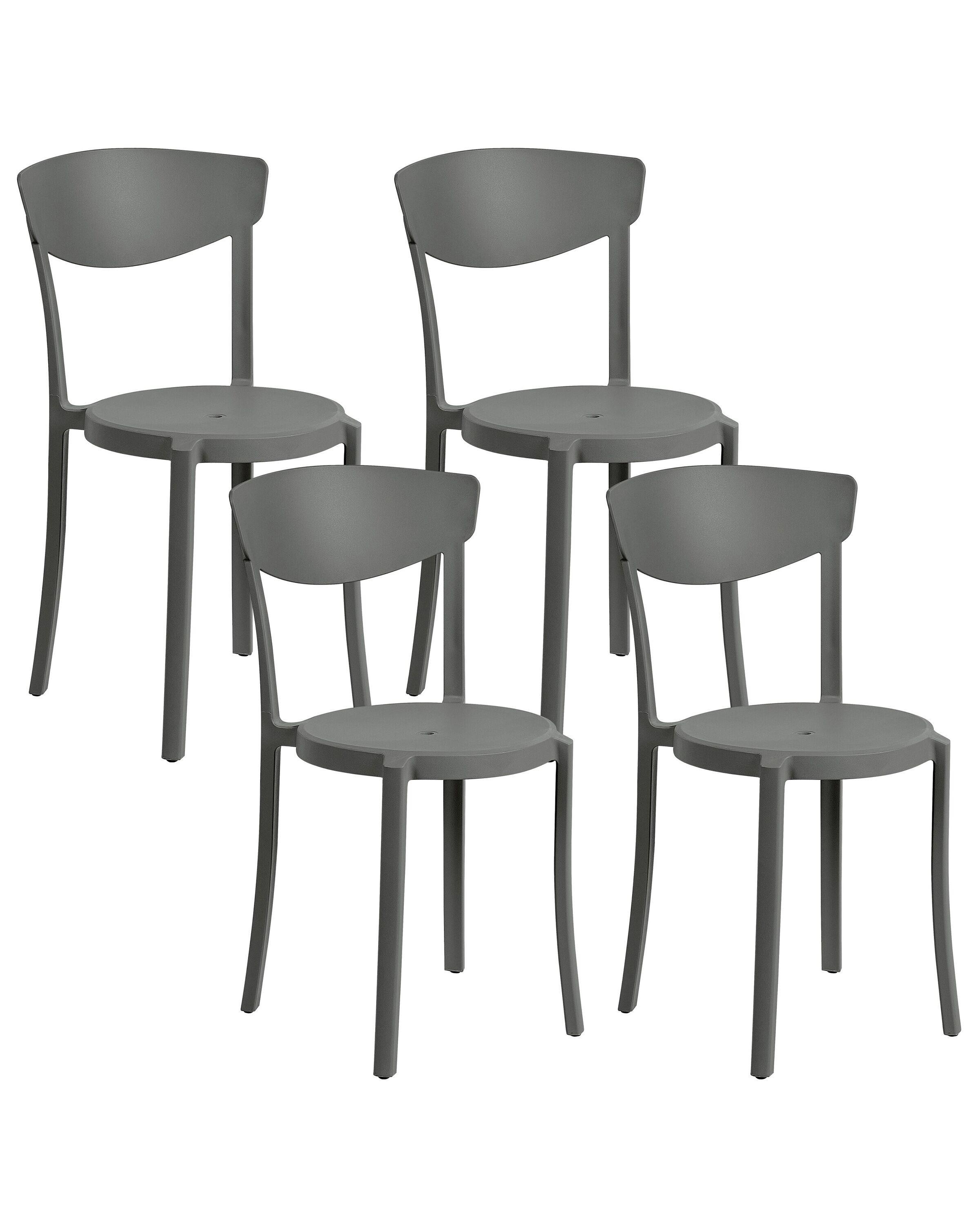 Beliani Set di 4 sedie en Materiale sintetico Moderno VIESTE  