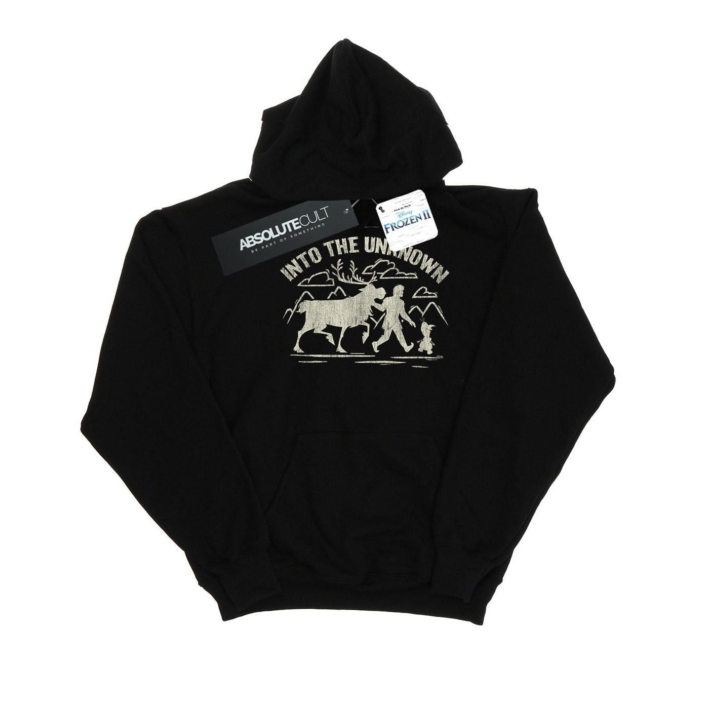 Image of Frozen 2 Into The Unknown Kapuzenpullover Unisex Schwarz 152-158