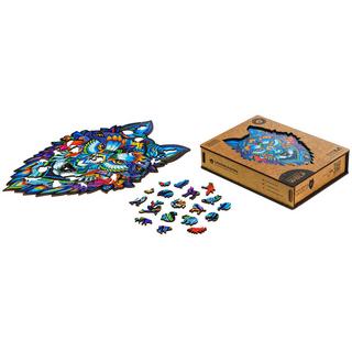 Unidragon  Loup (185 pièces) - Puzzle en bois 