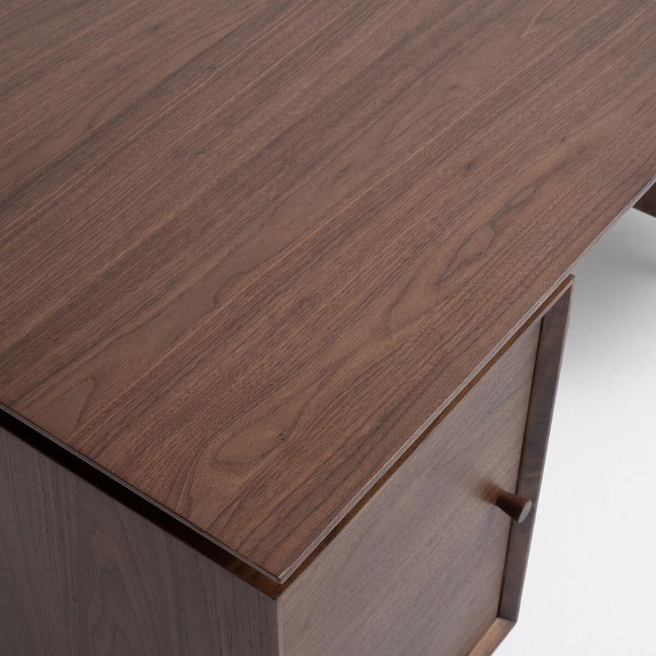 La Redoute Intérieurs Vintage Schreibtisch mit doppeltem Korpus aus Nussbaum furniert  