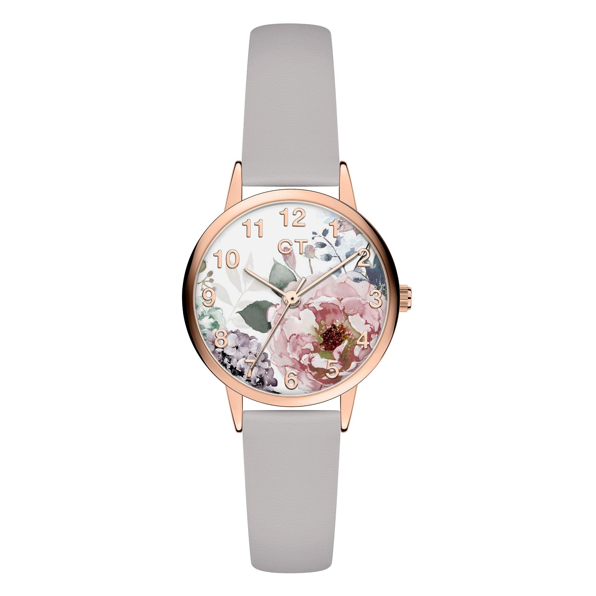 Image of Floral Kinderarmbanduhr Unisex Grau 28mm