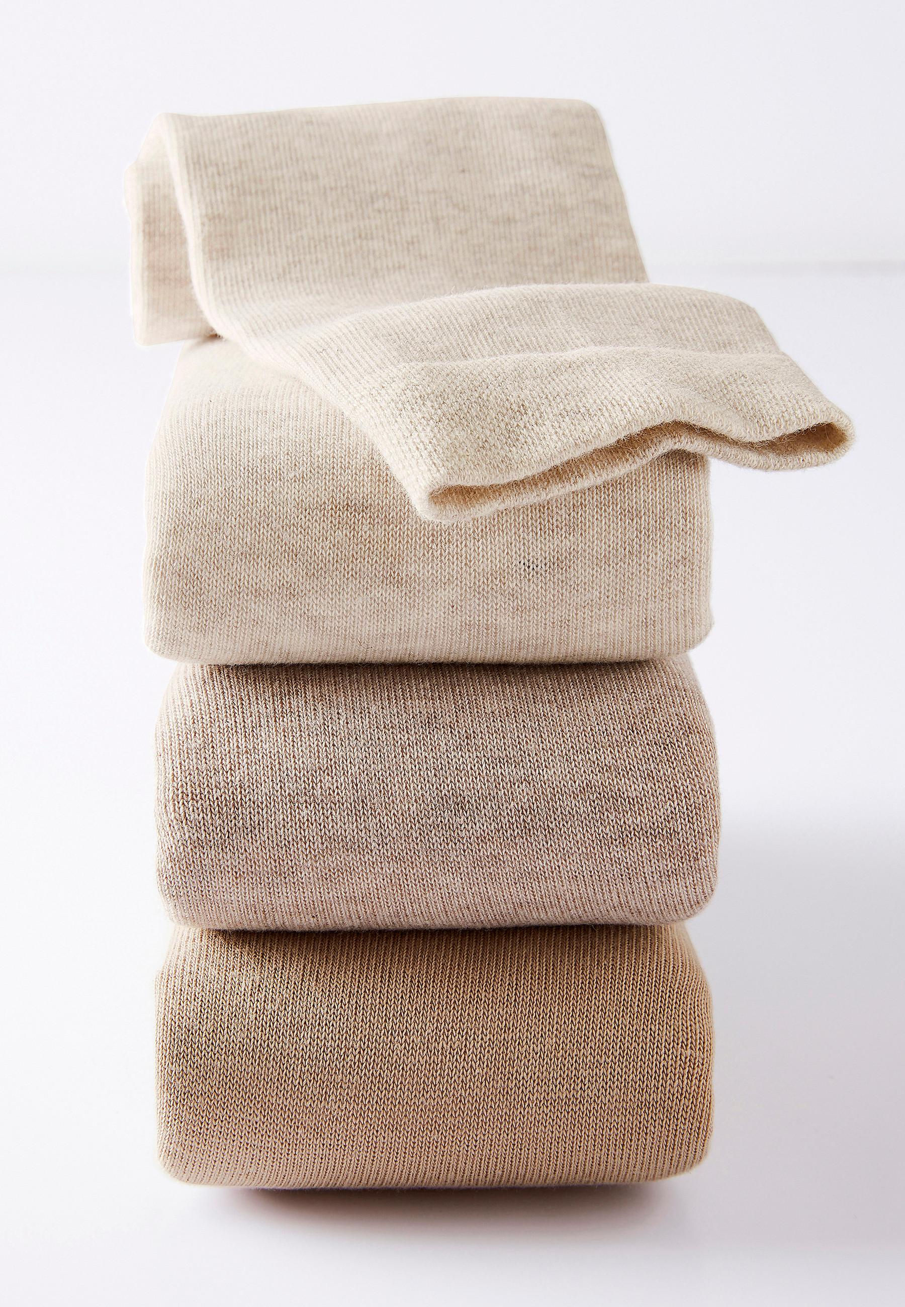 Image of 3er-pack Socken Mit Hohem Bio-baumwollanteil. Damen Braun 43-46