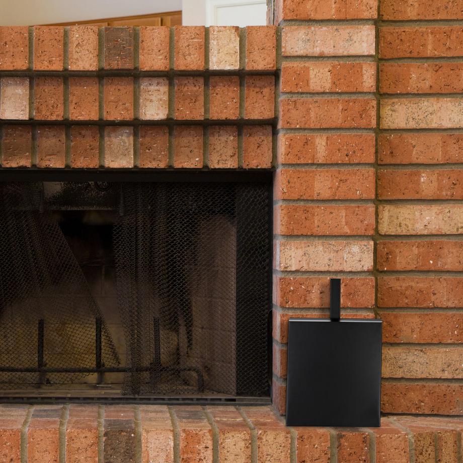 Northix Secchio nero stretto per la cenere con pala  