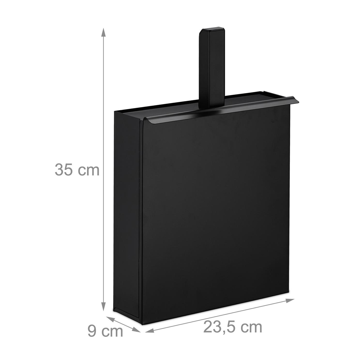 Northix Schwarzer schmaler Ascheeimer mit Schaufel  