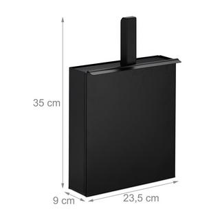 Northix Schwarzer schmaler Ascheeimer mit Schaufel  