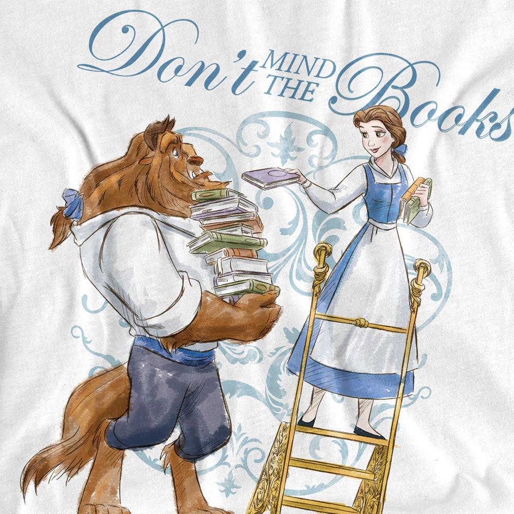 Beauty And The Beast Don't Mind the Books T-Shirt Maniche Lunghe  