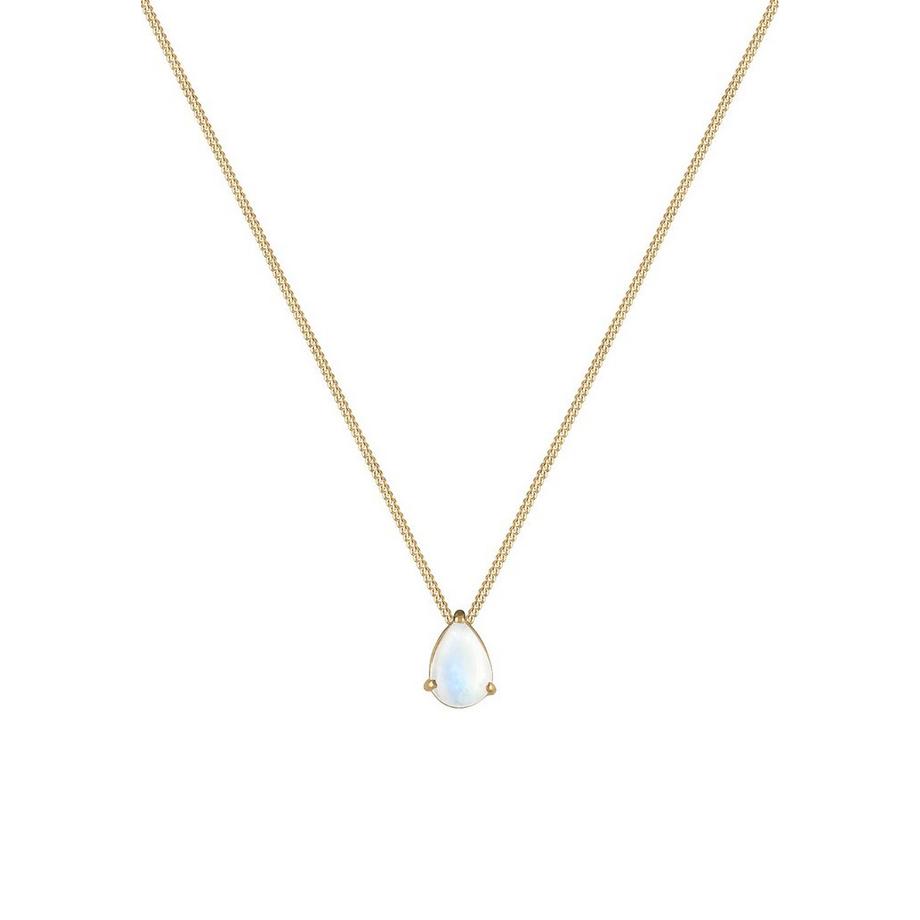 Elli  Halskette Tropfen Mondstein Edelstein 