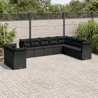 VidaXL set divano da giardino Polirattan  