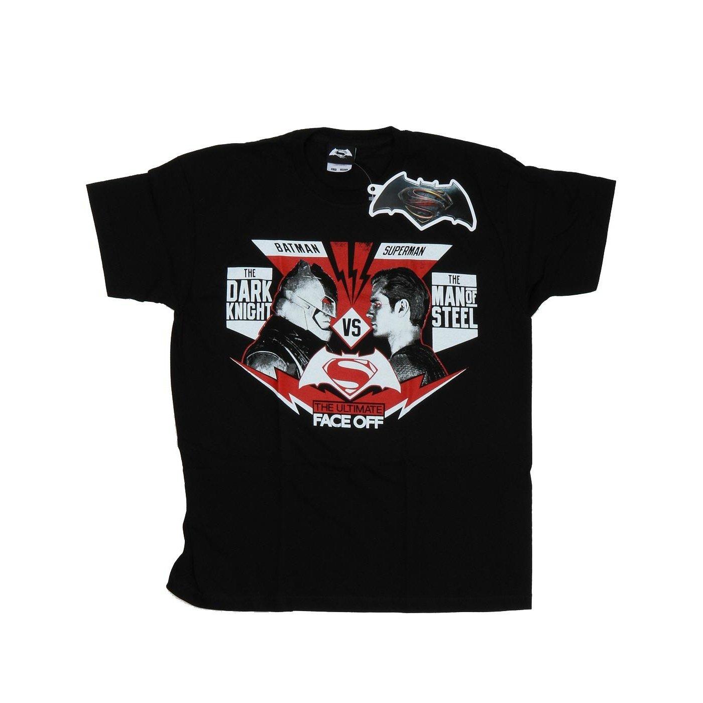 Image of Batman V Superman Face Off Tshirt Herren Schwarz S