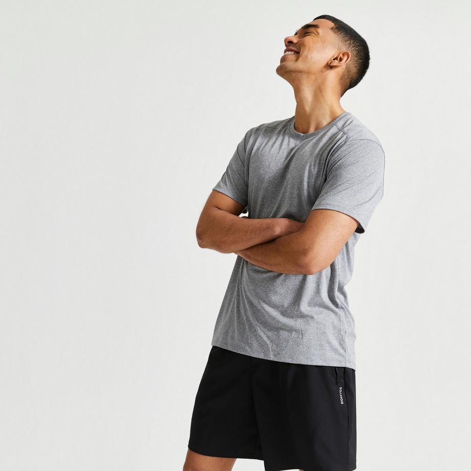 DOMYOS  T-shirt sport uomo traspirante girocollo sintetico 