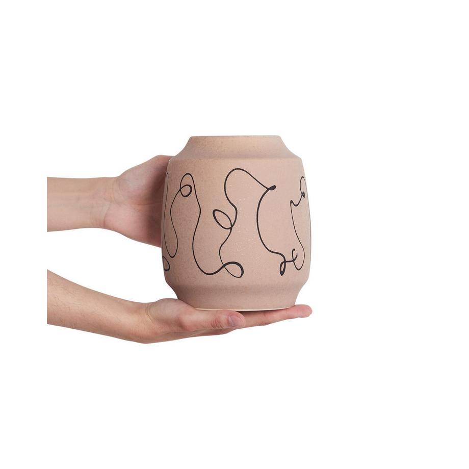 Beliani Vase à fleurs en Grès Moderne SKATE  