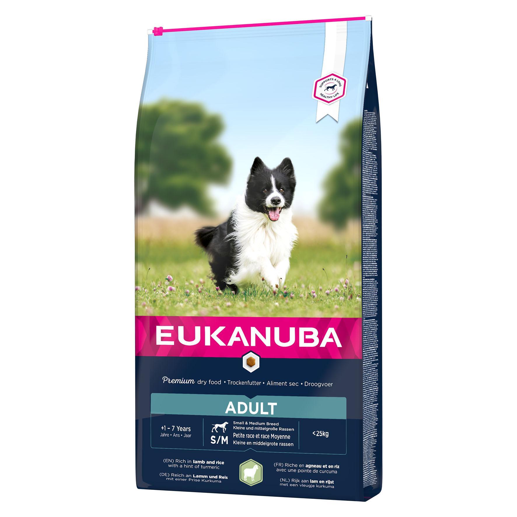 Eukanuba  Adult, Lamm & Reis, Small/Medium, 12kg 