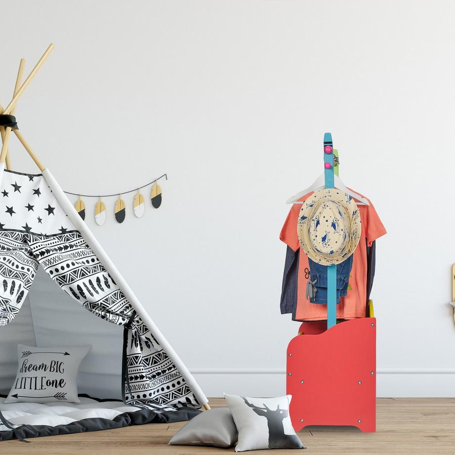 B2X Appendiabiti per bambini con ripiani  