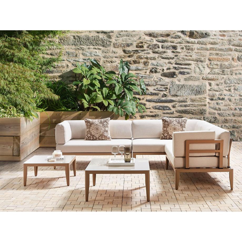 Beliani Set lounge pour jardin en Aluminium Scandinave RIMA III  
