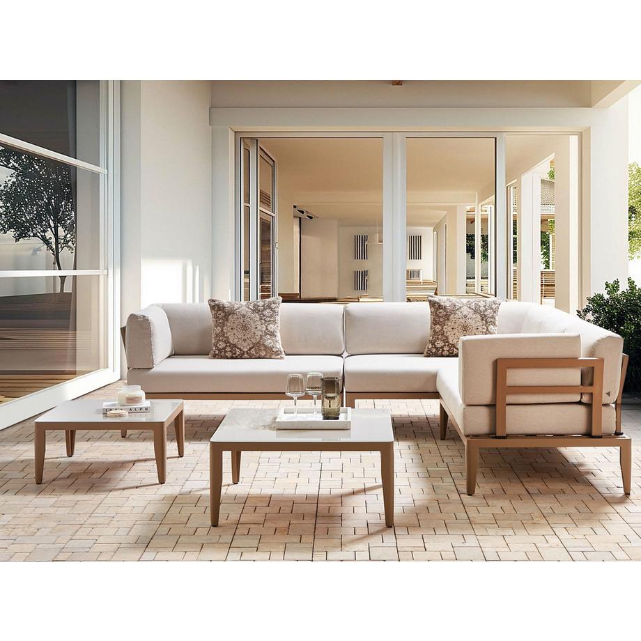 Beliani Set lounge pour jardin en Aluminium Scandinave RIMA III  