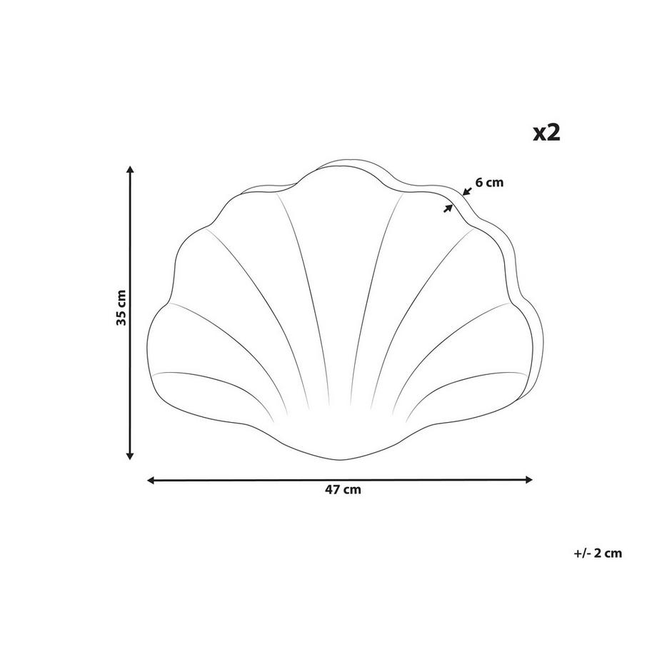 Beliani Dekokissen 2er Set aus Samtstoff Modern CONSOLIDA  