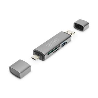 Digitus  Hub à double lecteur de carte USB-C™ USB 3.0, OTG 