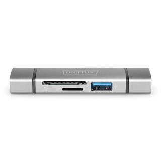 Digitus  Hub à double lecteur de carte USB-C™ USB 3.0, OTG 