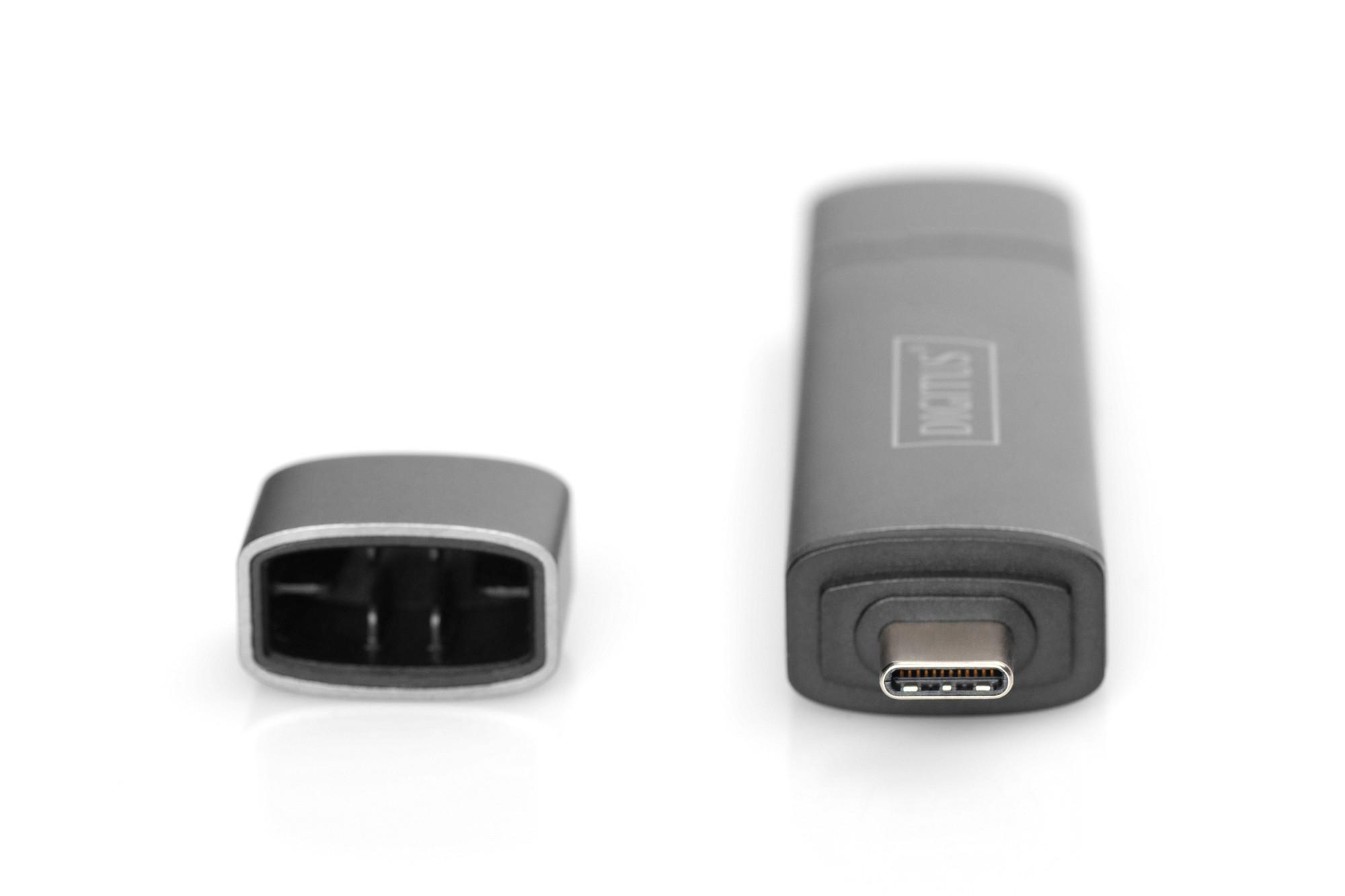 Digitus  Hub à double lecteur de carte USB-C™ USB 3.0, OTG 