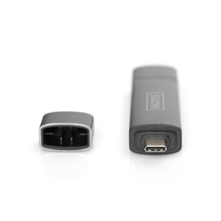 Digitus  Hub à double lecteur de carte USB-C™ USB 3.0, OTG 