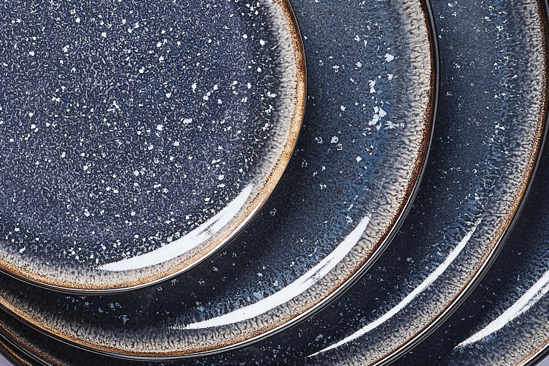 BJÖRN Geschirr-Set IRIS - 48 Stück - Dunkelblau  