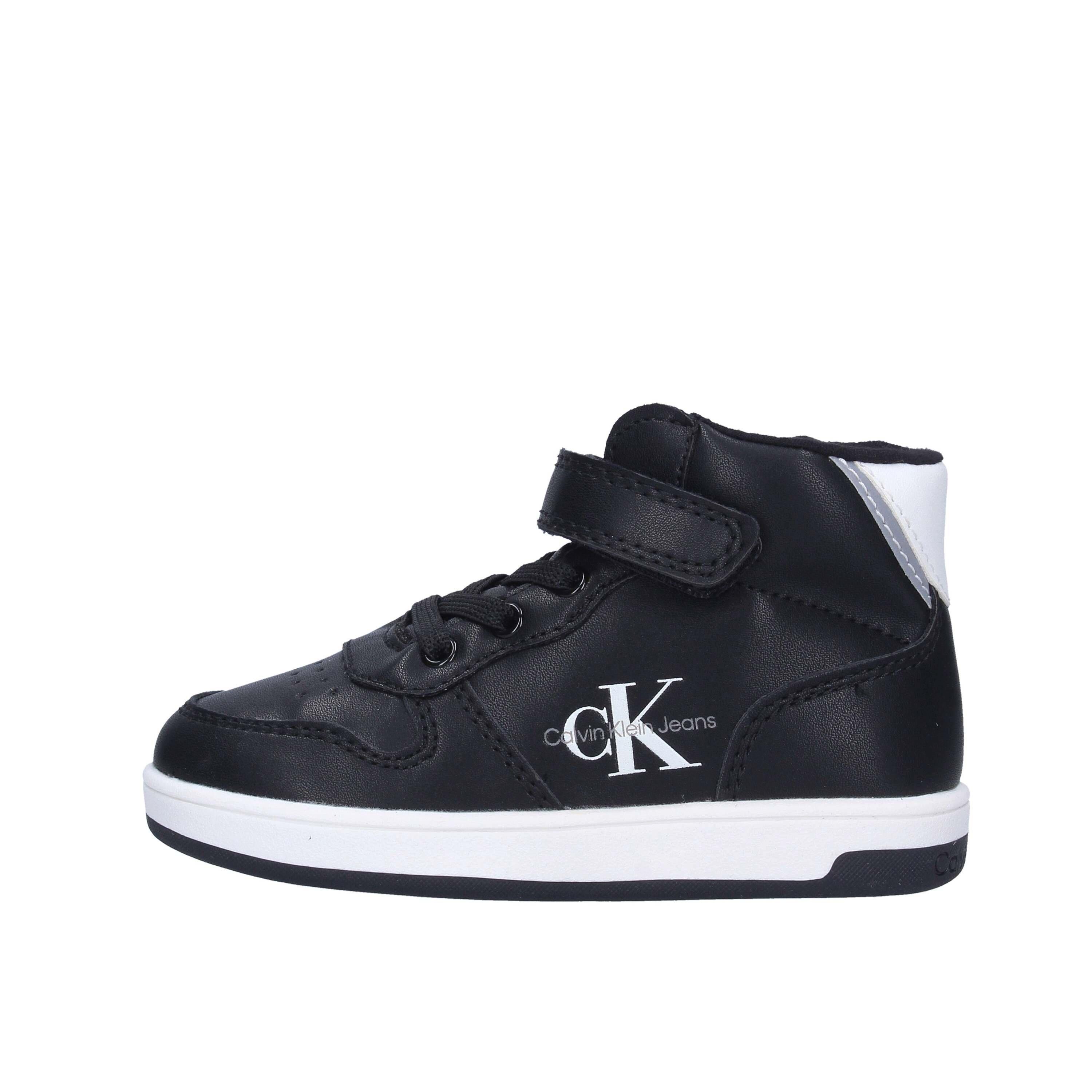 Calvin Klein  scarpe da ginnastica con stringhe e strappo in velcro per bambini black/white 