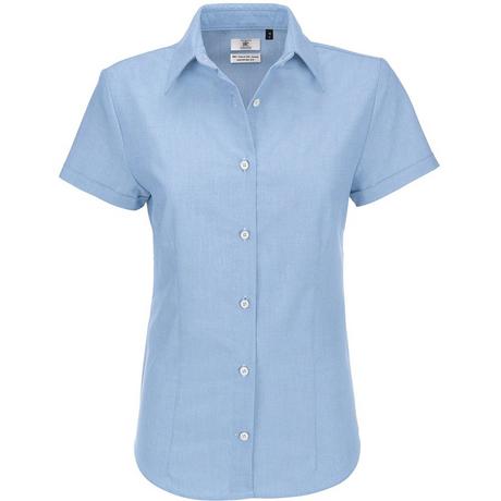 B and C  B&C Oxford Bluse, kurzarm 