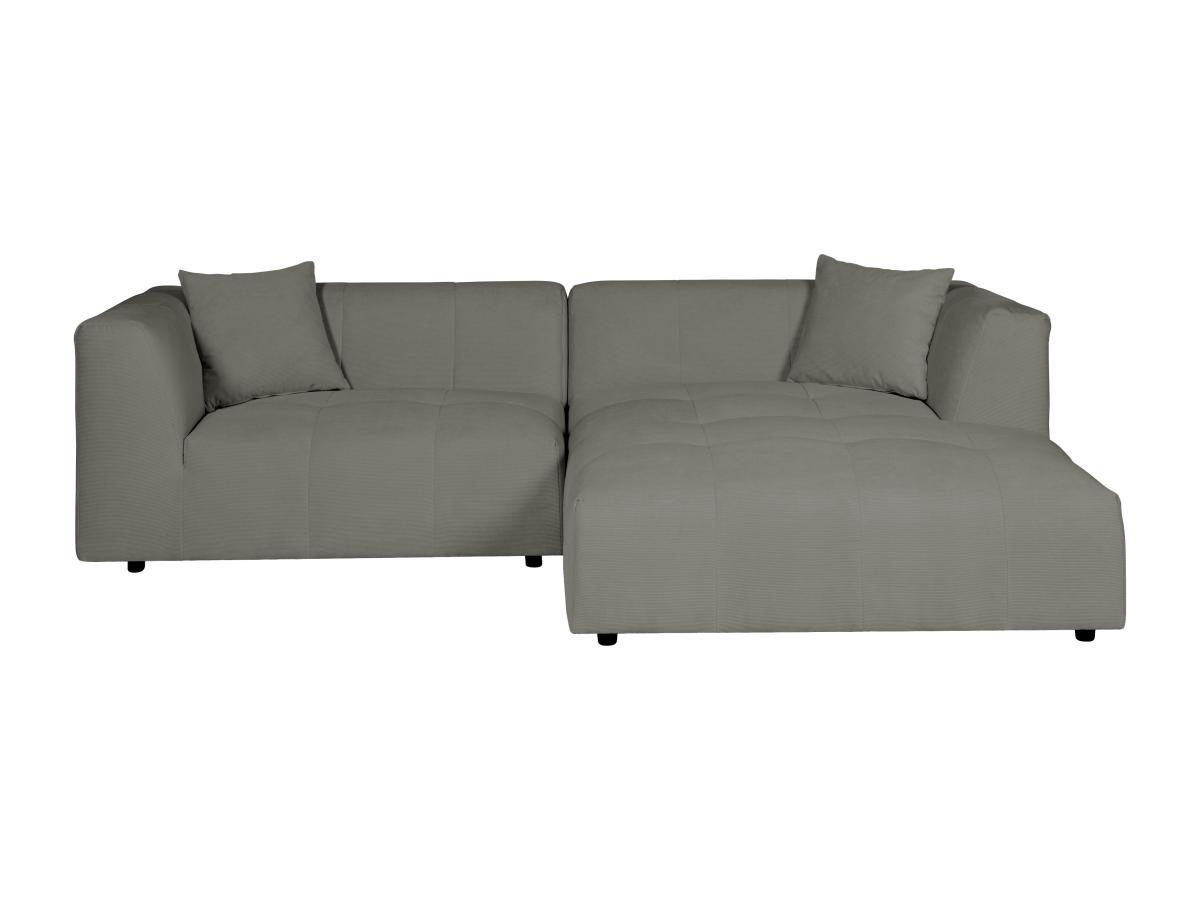 Image of Ecksofa - Ecke rechts - Cord - Hellgrau - NAEMIA von Ecksofa - Ecke rechts - Cord - Hellgrau - NAEMIA von Maison Céphy