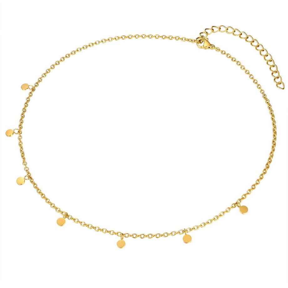 Lulu & Jane  Kette mit Anhänger Edelstahl gelbgold 