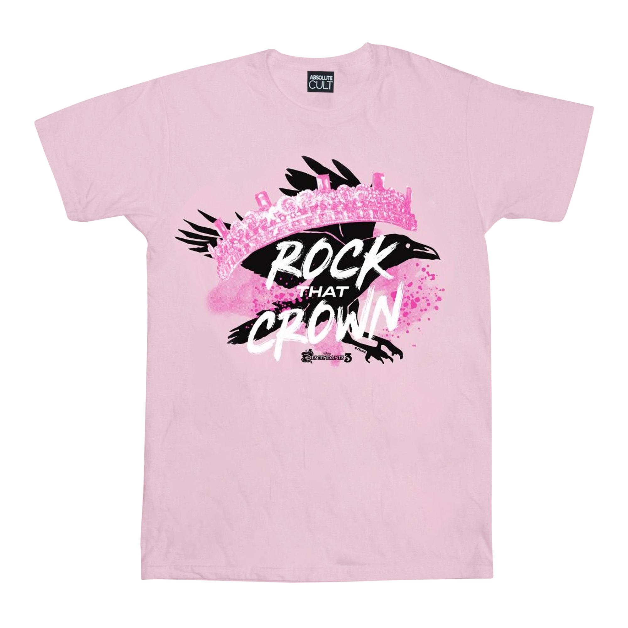 Image of The Descendants Rock That Crown Tshirt Unisex Pink 104