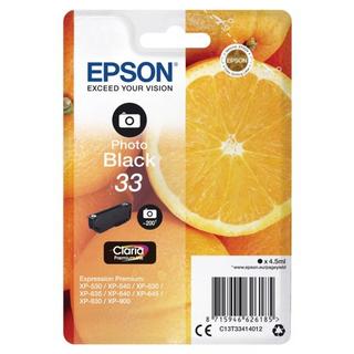 EPSON  Oranges Singlepack Photo Black 33 Claria Premium Ink 