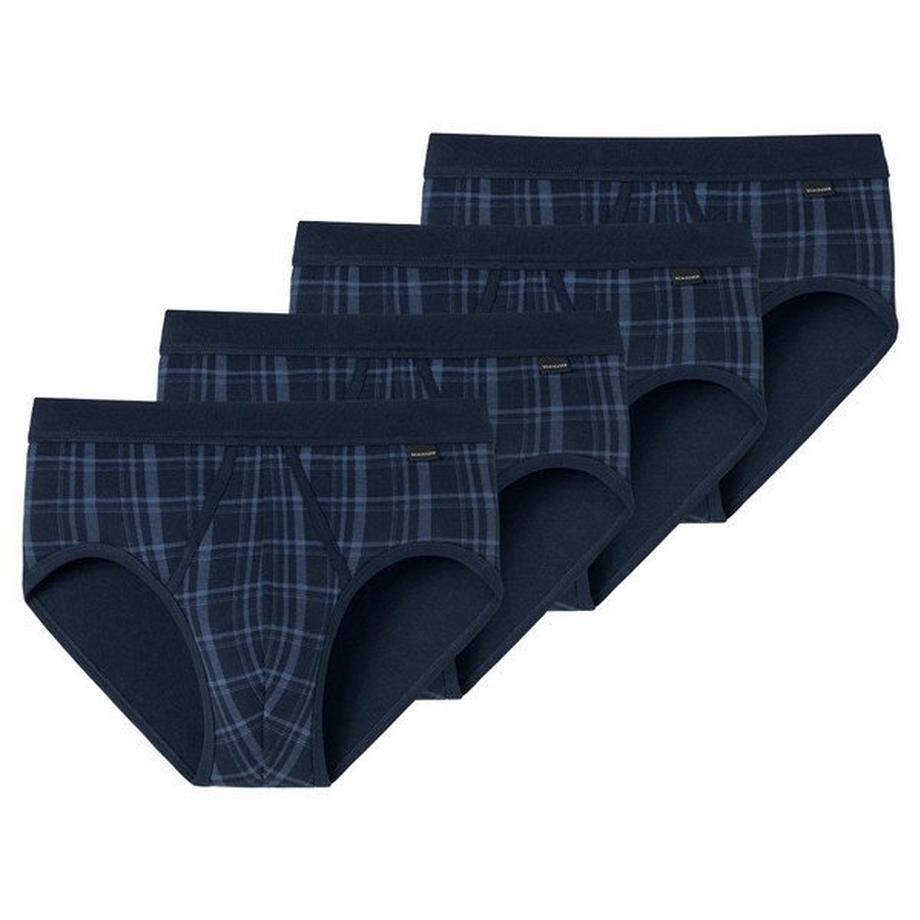 Schiesser Original Classics Slip Sport a Costine Fini con Apertura Confezione da 4  