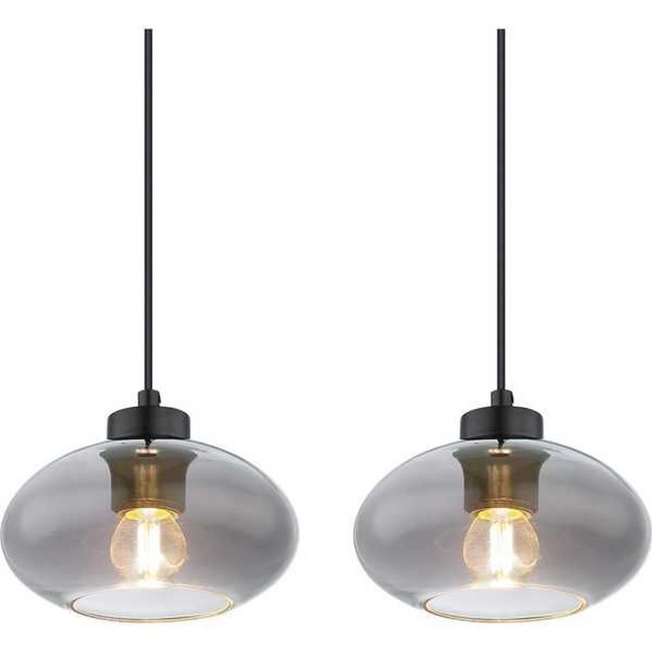 mutoni Lampe à suspension métal noir mat 4xE27  