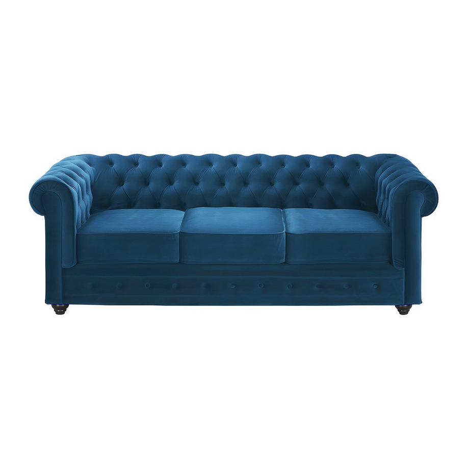 Vente-unique Couchgarnitur 3+CHESTERFIELD Samt  