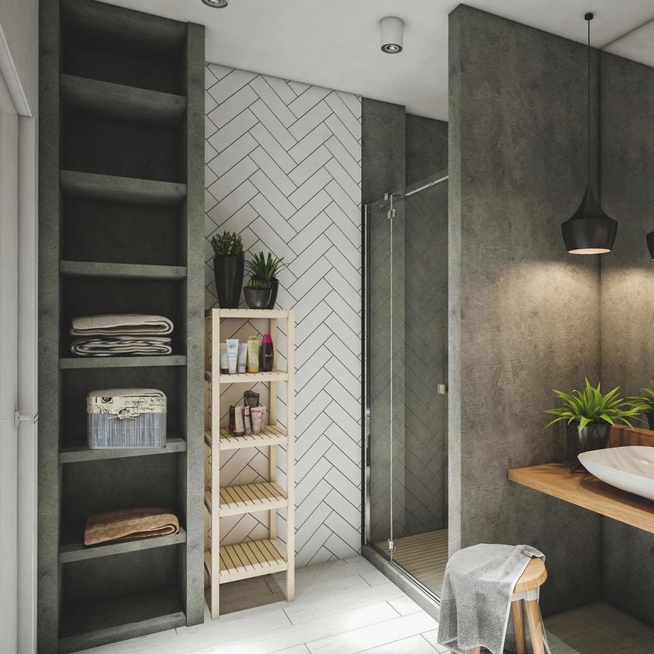 B2X Cestino portaoggetti in bambù grigio  