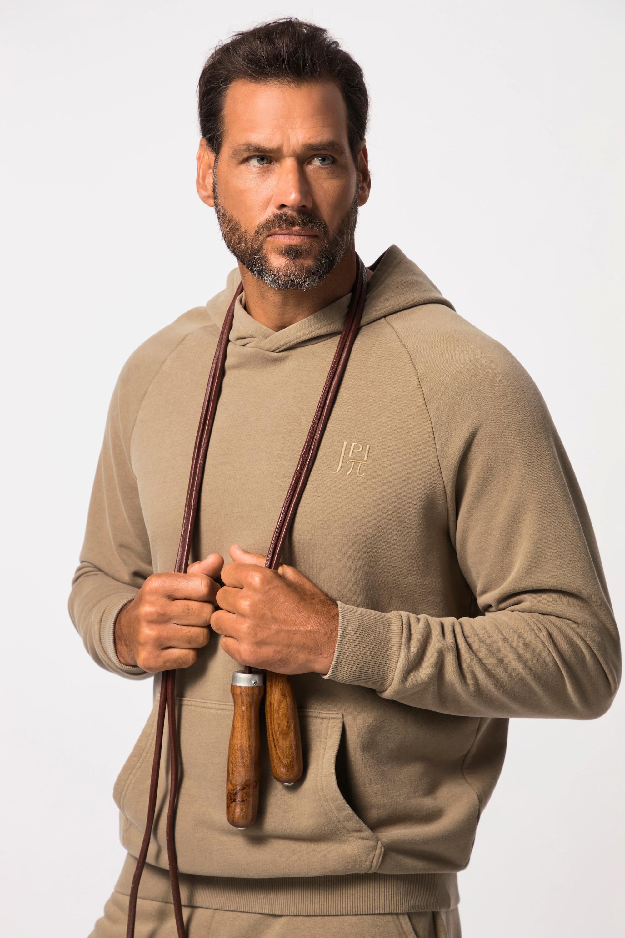 JP1880  Sweat-shirt en molleton JAY-PI, collection Fitness. Capuche et manches longues raglan. 