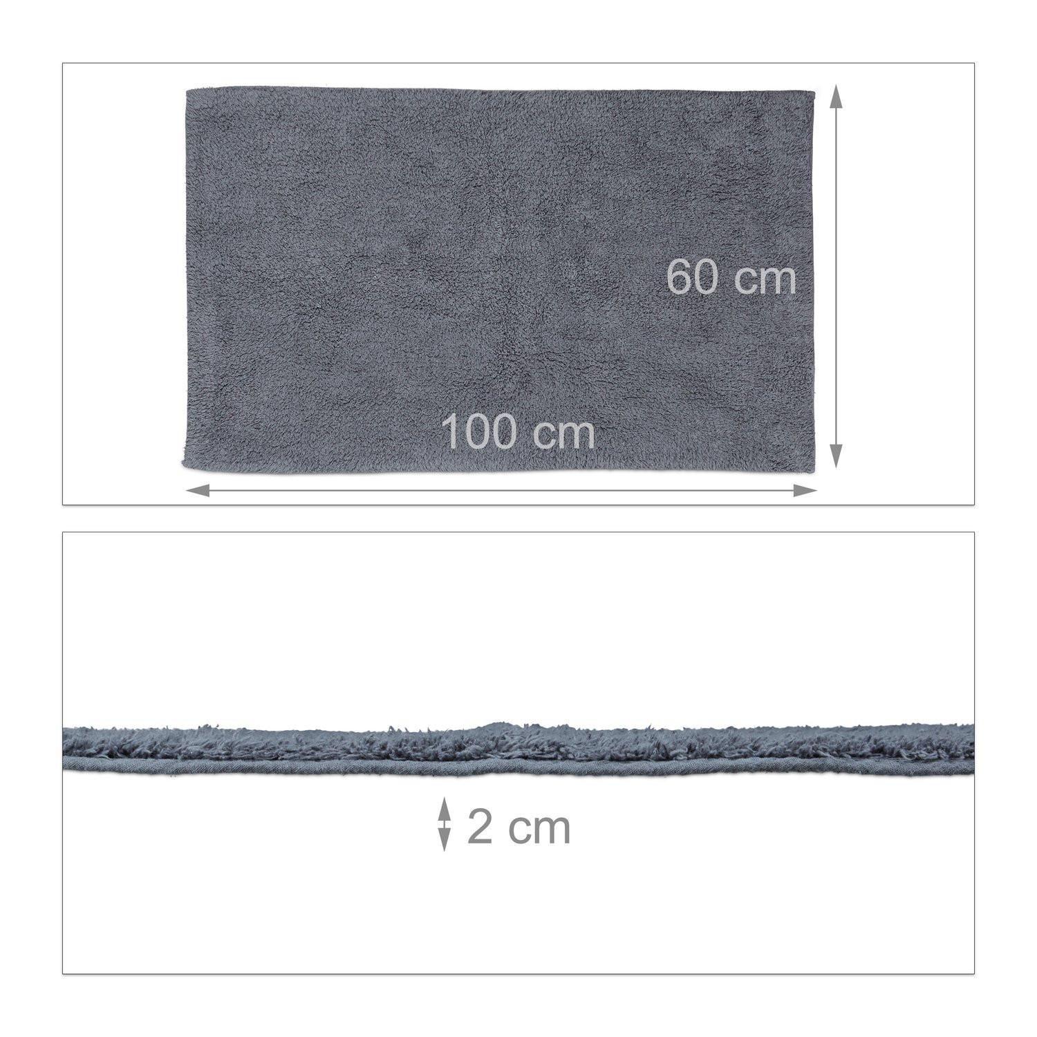 B2X Tapis de salle de bain différentes tailles gris  