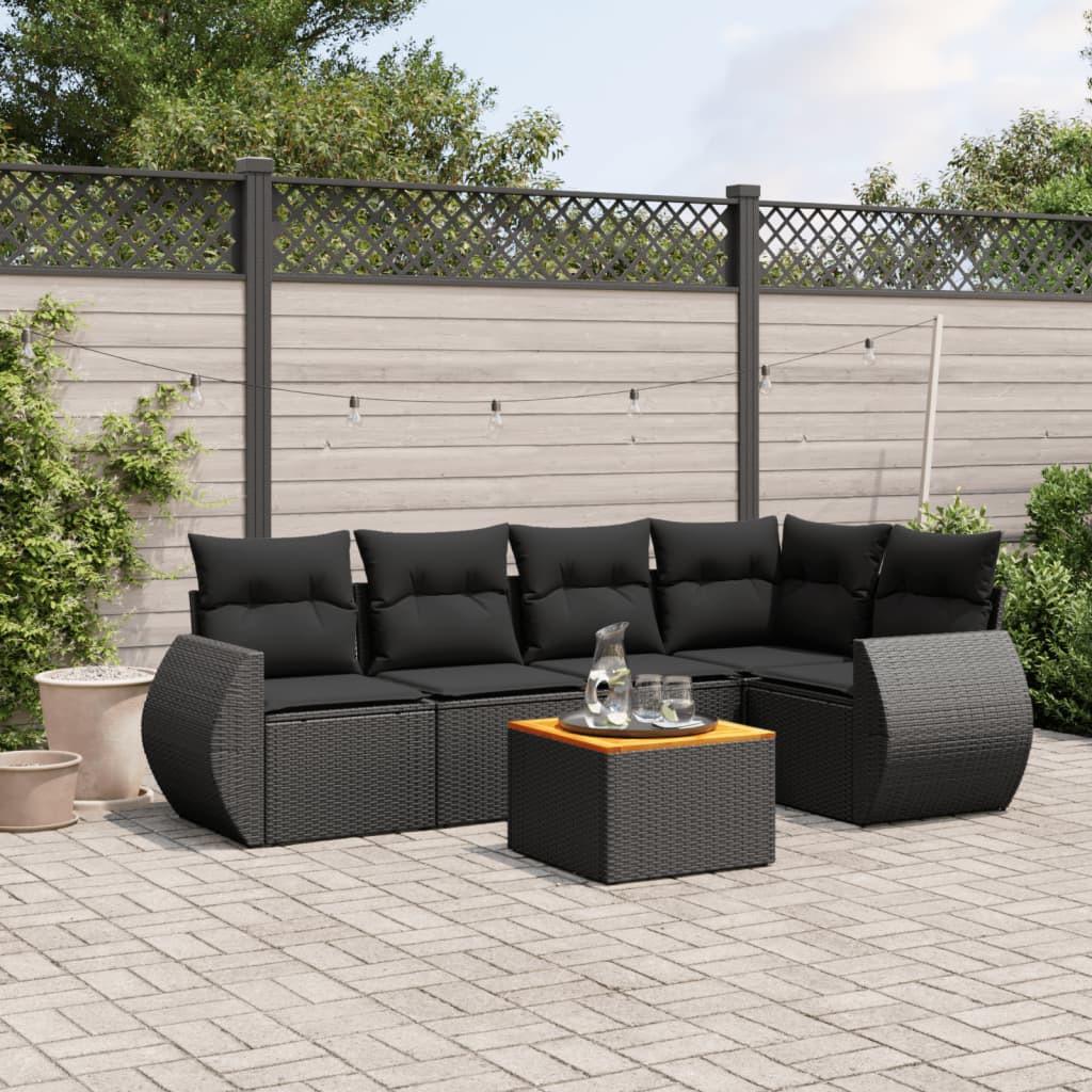 VidaXL set divano da giardino Polirattan  