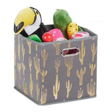 Boîte carrée pliable avec motif cactus