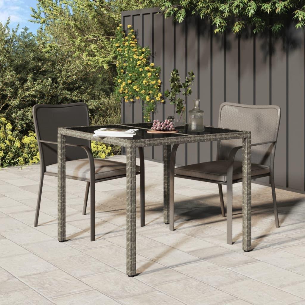 VidaXL Table de jardin rotin synthétique  