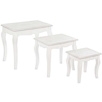 Tavolini Clorine White (set di 3)