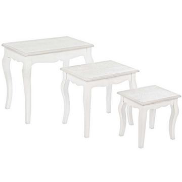 Tavolini Clorine bianco (set di 3)