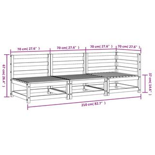 VidaXL Gartensofa douglasienholz  