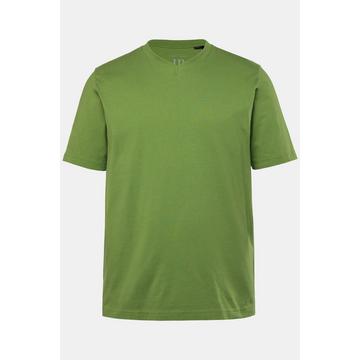 T-shirt basic con scollo a V verde muschio