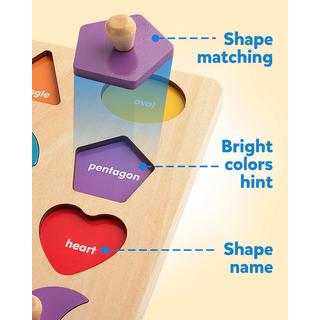 Activity-board  Hölzerne Form Puzzlespiel feine motorische Fähigkeiten Farbe passende Sortierbrett, frühes Lernen pädagogische Aktivität Spielzeug 