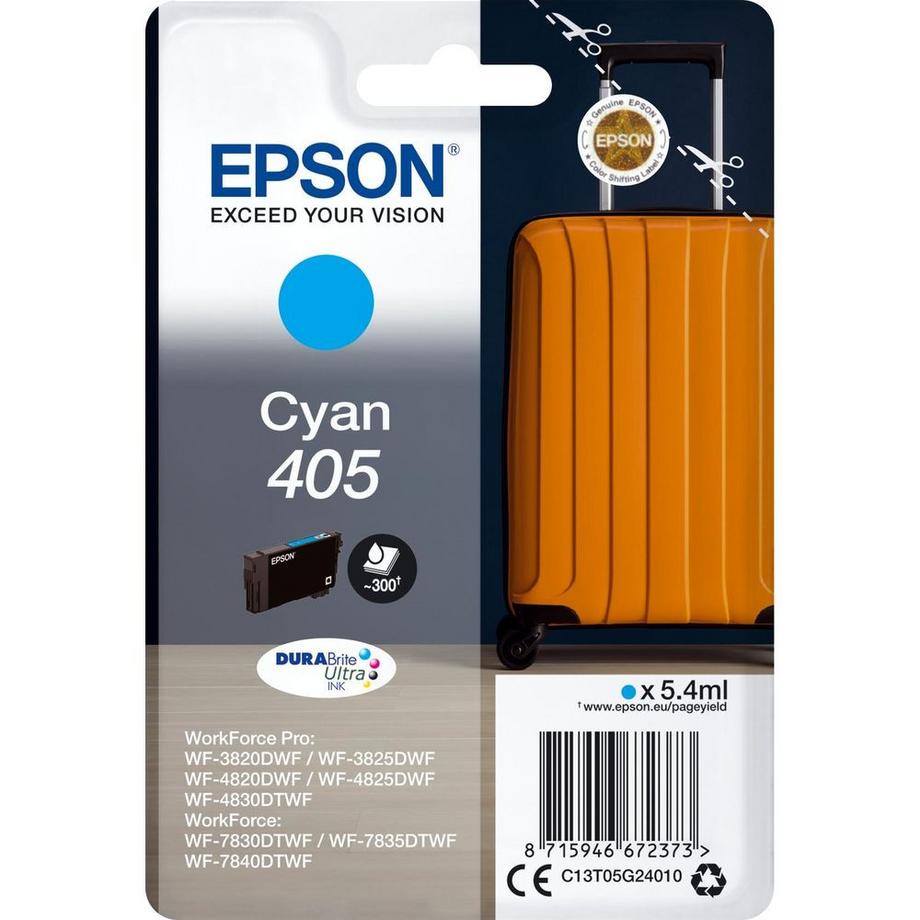 EPSON  EPSON Tintenpatrone 405 cyan T05G24010 WF-7830DTWF 300 Seiten 