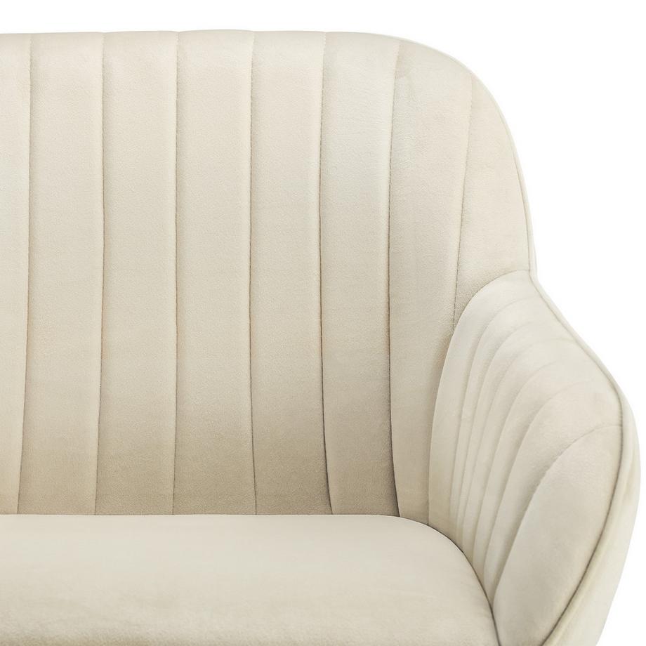 Tectake Sedia girevole con braccioli Snug  imbottito, in effetto velluto  
