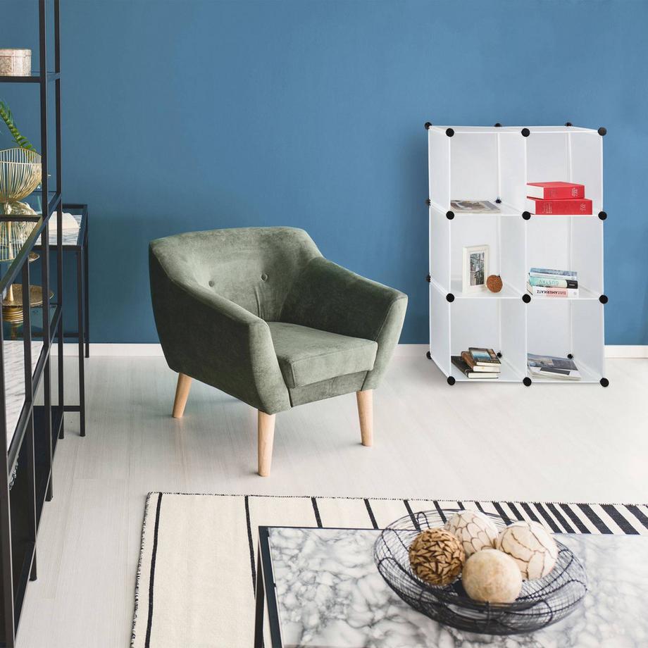 B2X Stufenregal 6 Fächer zum Verbinden  