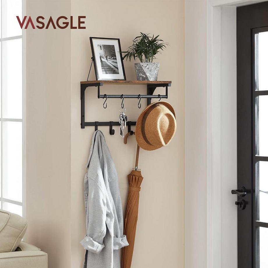 Songmics Porte-manteau mural avec étagère  